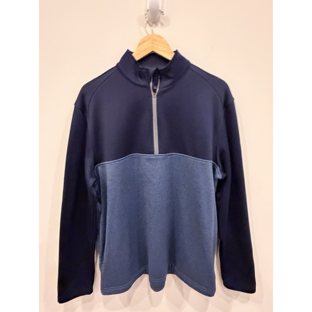 Callaway Golf Quarter Zip Pullover Mens Medium Navy Blue Fleece Stretch